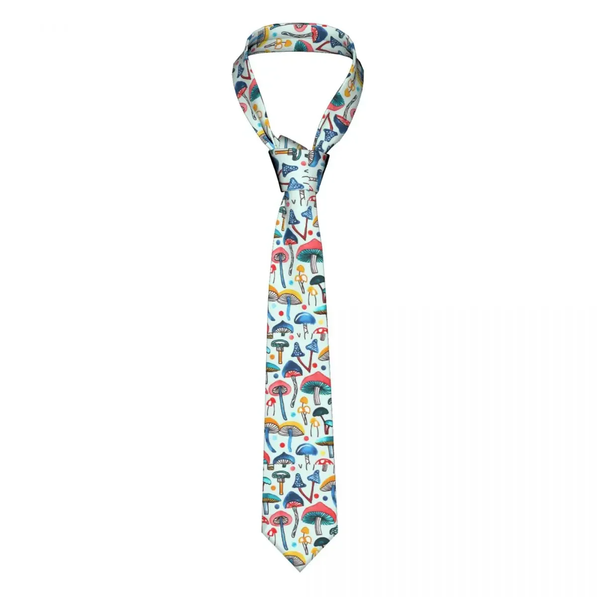 Alice's Mushrooms Men Women Necktie Fashion Polyester 8 cm Wide Neck Tie for Men Shirt Accessories Gravatas Office