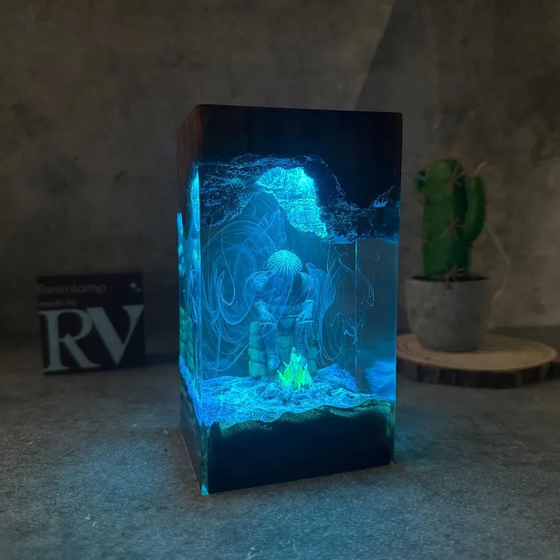 البلاستيك الراتنج مصابيح أرضية النفوس المظلمة ثلاثية الأبعاد نموذج البصل فارس ضوء الليل شخصية كاتارينا لعبة هدية LED إضاءة للطاولات الإنارة #2