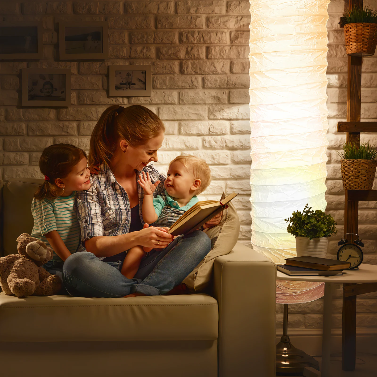 

Paper Floor Lamp Shade Foldable Nordic Style Rice Paper Lamp Cover Soft Light Protector Floor Light Shade for Home Bedroom Study