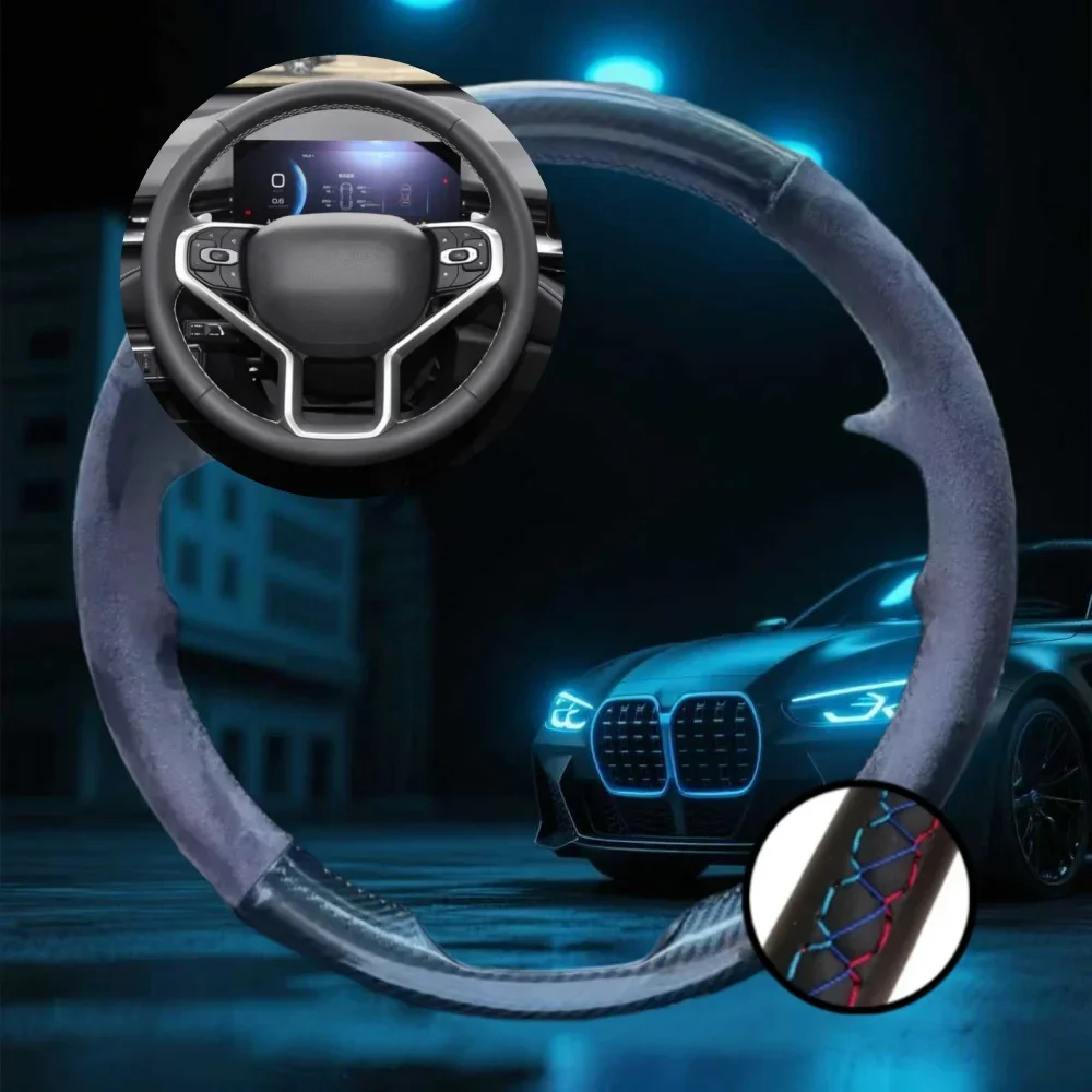 

Customized Car Steering Wheel Braiding Cover For Haval Jolion 2021 Haval Jolion 2022 Car Accessories Hand-sewn Steering Wrap