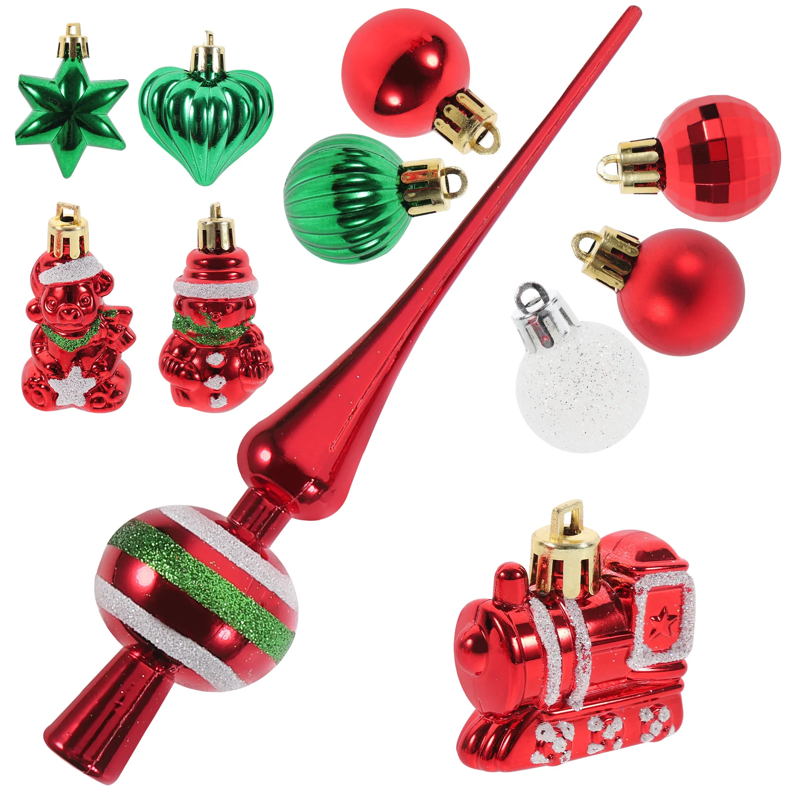 

Christmas Balls on Top of The Tree Xmas Ornaments Toppers Finial Cartoon Holiday