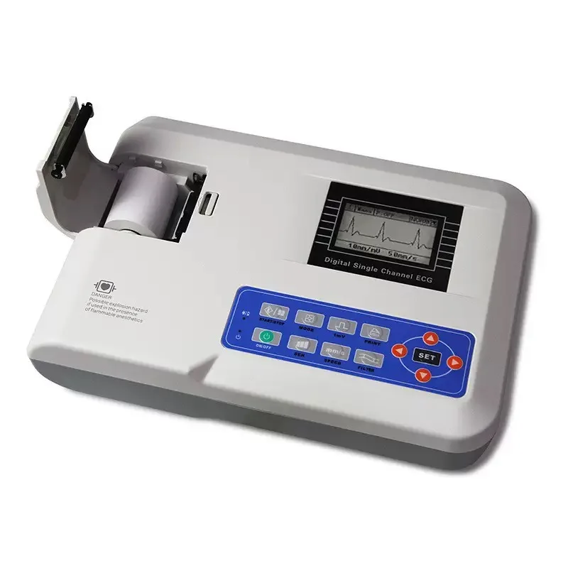 Vet Triple-Lead Electrocardiograph for Animals Cat and Dog ECG Monitoring English Interface Pet Hospital Rechargeable