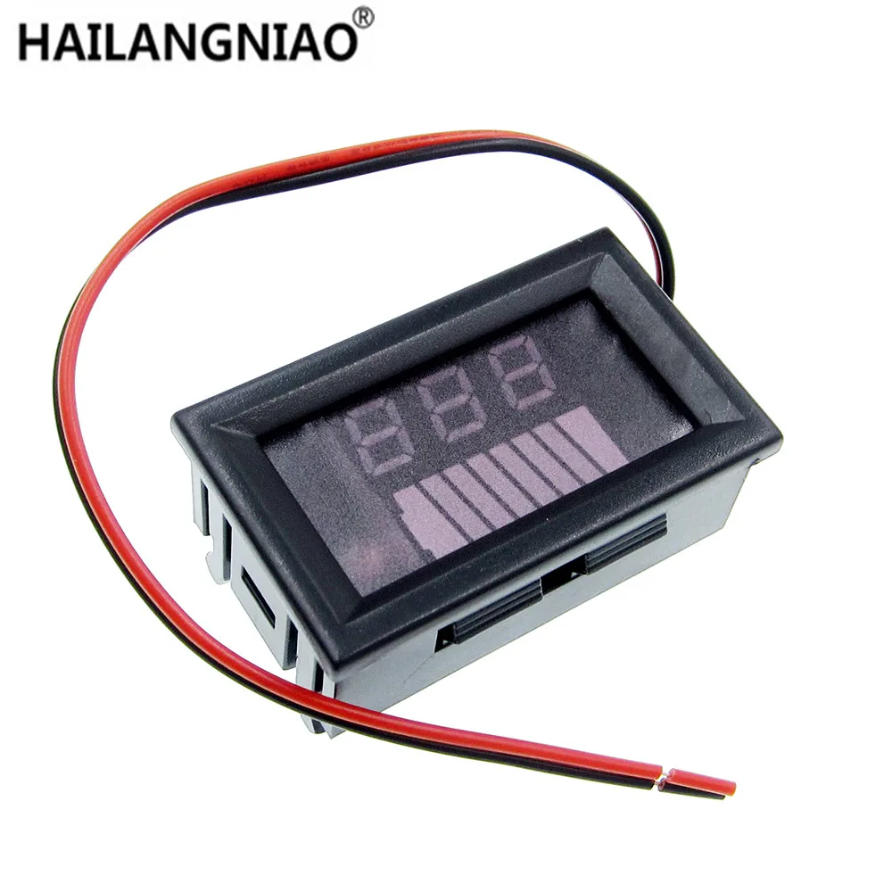 12V ACID Red Lead Battery Capacity Indicator Charge Level Lead-acid LED Tester Voltmeter For