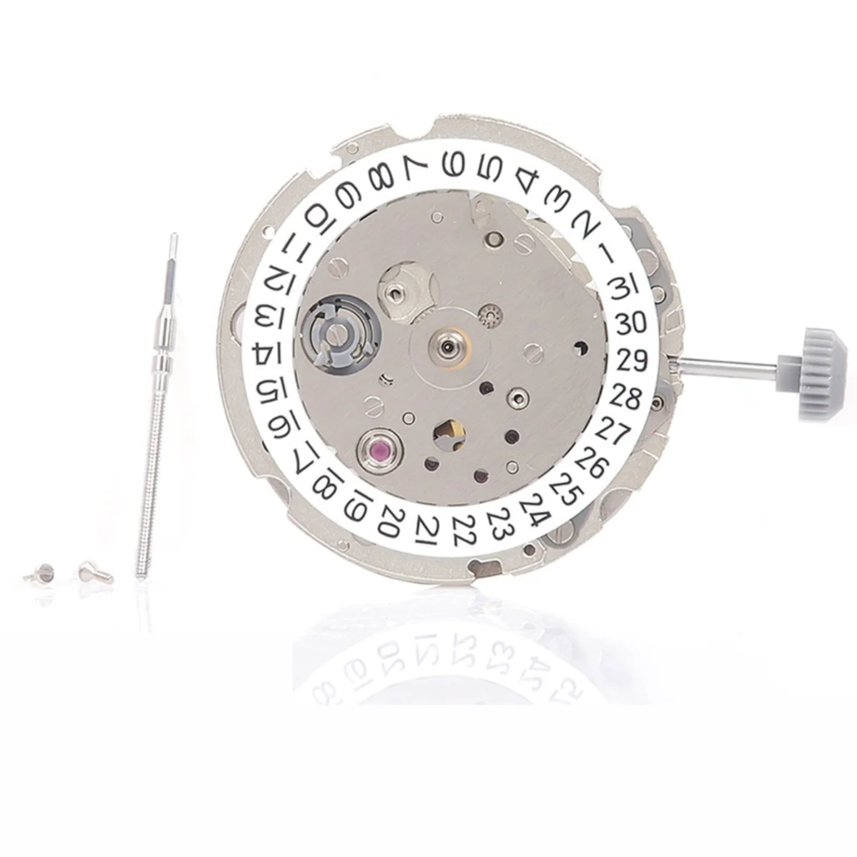 8200 Watch Movement 8200 Single Calendar High-Precision Automatic Mechanical Watch Movement with Handle Silver