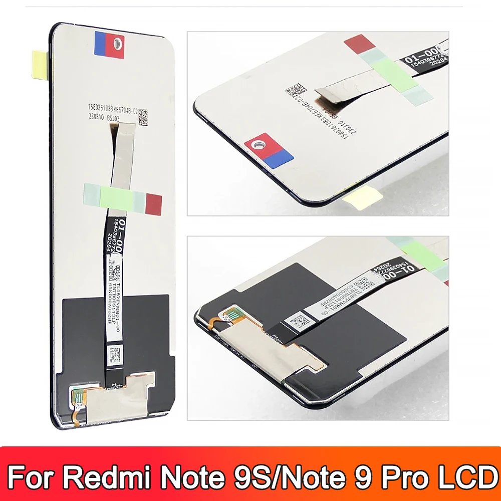 6.67 \'\'LCD Com Moldura Para Xiaomi Redmi Note 9S Display LCD Digitador Para Redmi Note 9 PRO Tela LCD 10-Touch