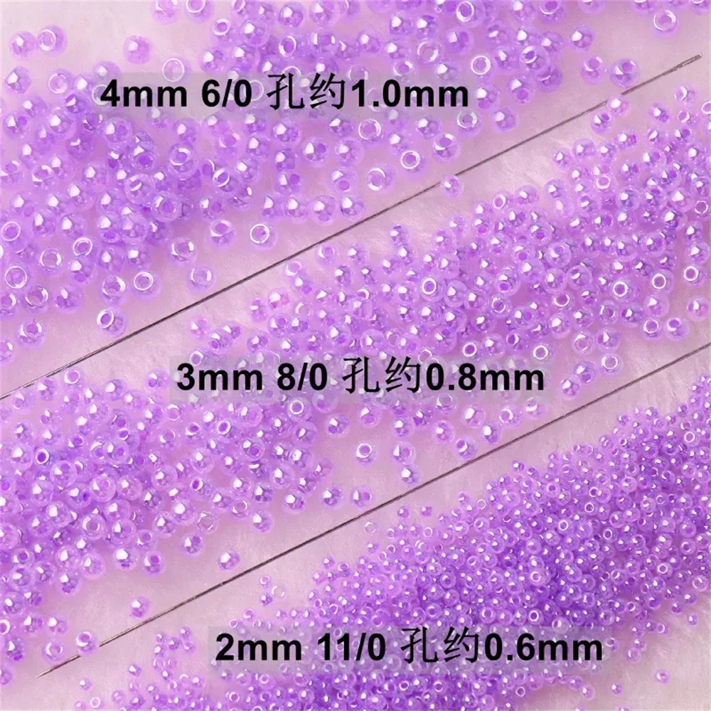 2/3/4mm Super Uniform Imitation Czech Jade Glass Ice Seed Beads For Jewelry Bracelet Ring DIY Charm Accessories 썸네일 3
