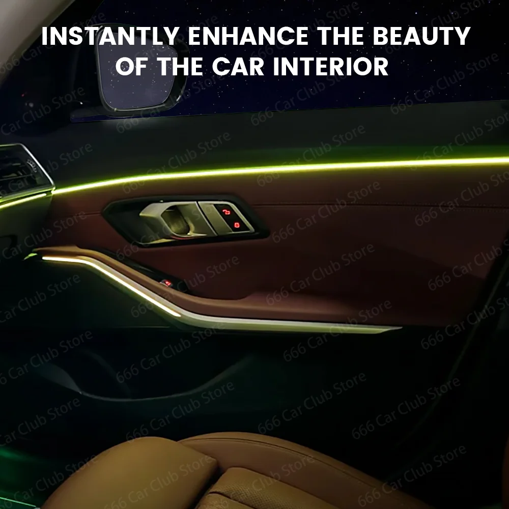 11 لون الباب ضوء الزخرفية لسيارات BMW X5 X6 X7 G05 G06 G07 تعديل داخلي ملحقات 4-باب لينة LED الضوء المحيط