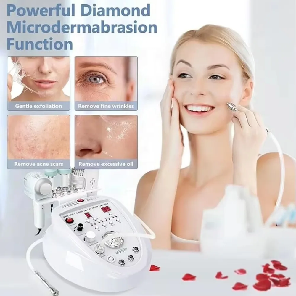 5 in 1 Diamond Glow Facial Device Microdermabrasion for Salon Home Use Face Skin Care Professional Skin Care Equipment