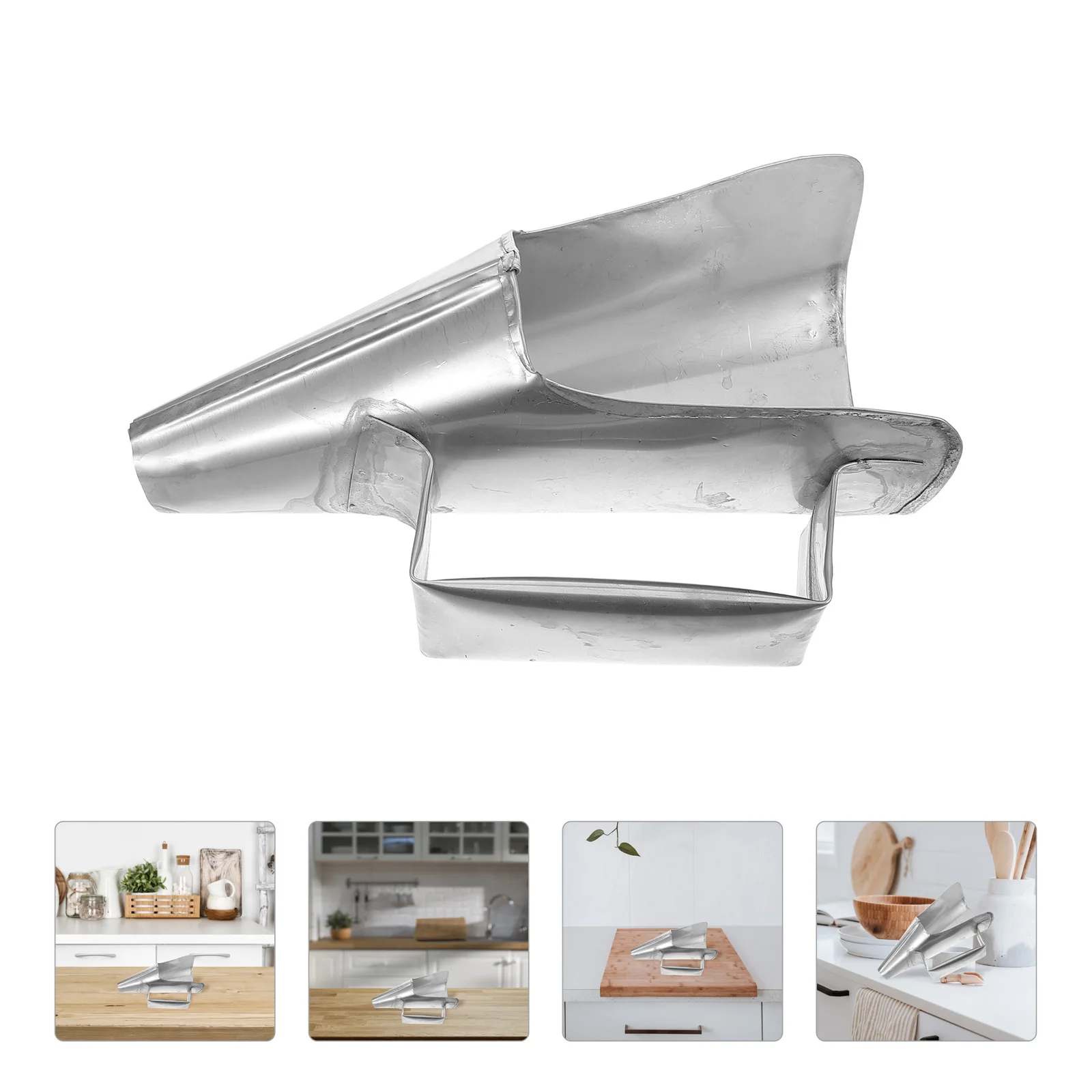 

Food Packaging Funnel Metal Canning Filling Bottles Wide Mouth Jar Bottling Liquid Transfer Handle Claw Bagging Device