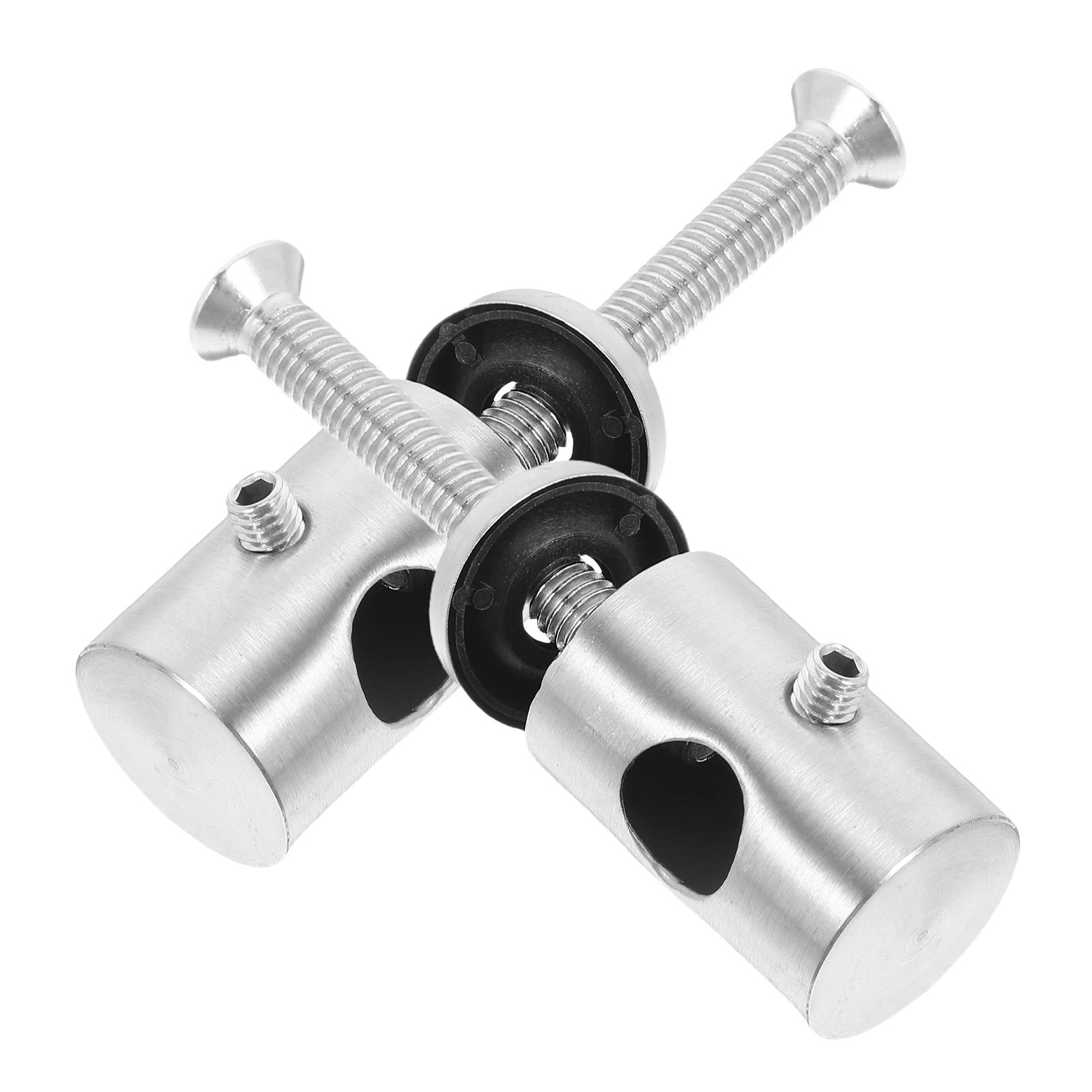 

2 Pcs Handrail Column Accessories Cable Railing Connectors Armrest Silver Extension