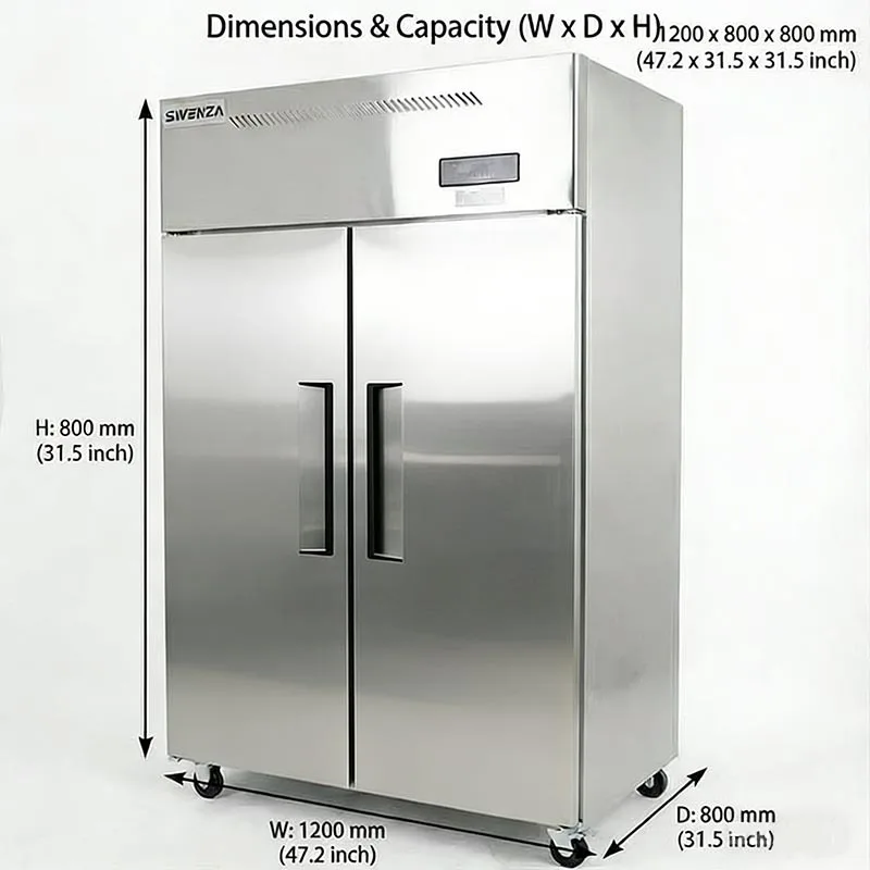 Airo High Performance Refrigeration Equipment Stainless Steel Fridge and Upright Kitchen Refrigerator Freezers