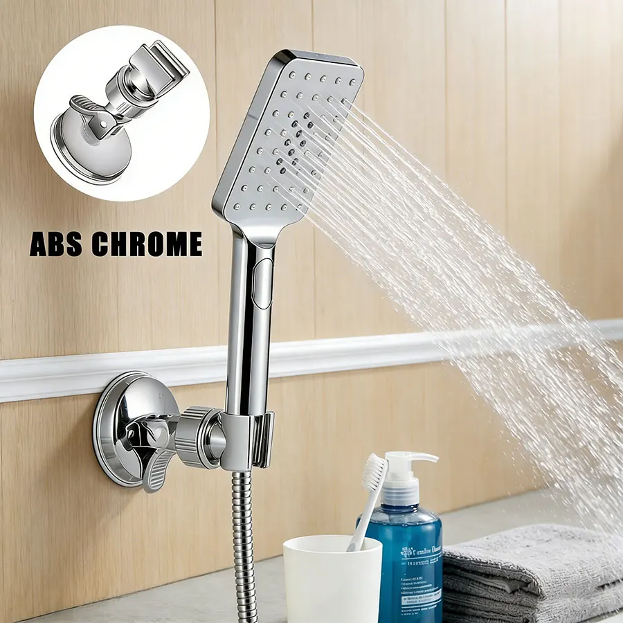Adjustable Shower Head Holder with Strong Suction Cup, No-Drill Wall Mount Bracket for Bathroom - Image 2