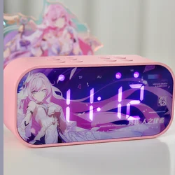 Official MiHoYo Honkai Impact 3 Fu Hua Herrscher of Sentience&Elysia Herrscher of Human:Ego Bluetooth Speaker Alarm Clock Gifts