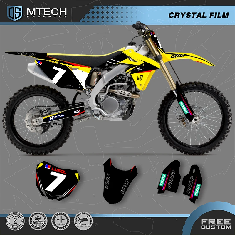 

Наклейки и графические комплекты DSMTECH для индивидуальной отделки мотоциклов, подходят для SUZUKI RMZ250 2010-2018 (004)