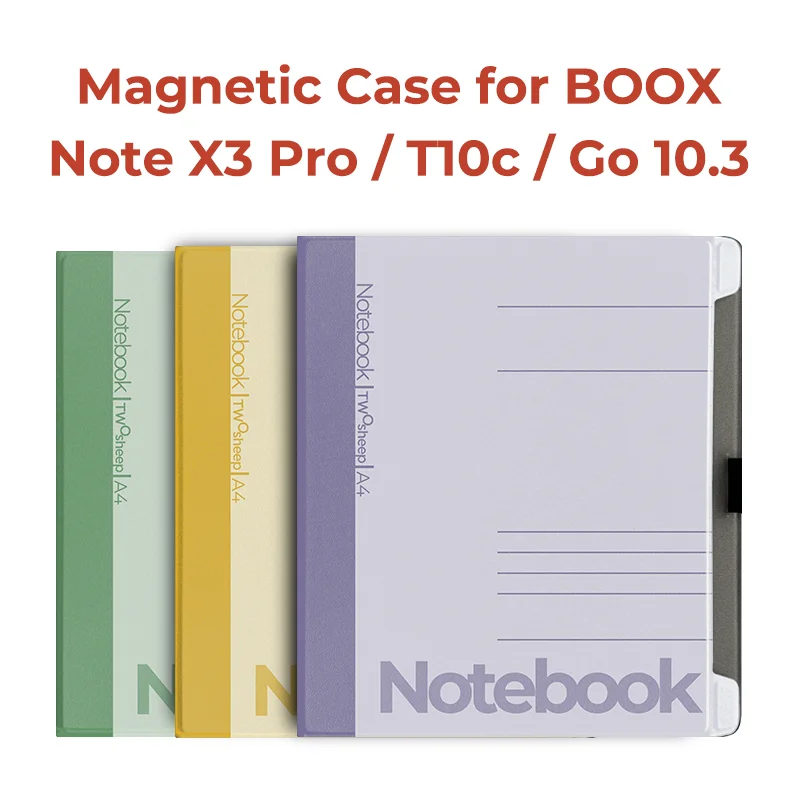 

Чехол Twosheep для Boox Go 10.3 Boox NoteX3 Pro и Boox T10c с магнитной откидной крышкой, автоматический сон, пробуждение, дизайн без оболочки, стиль ноутбука Campus