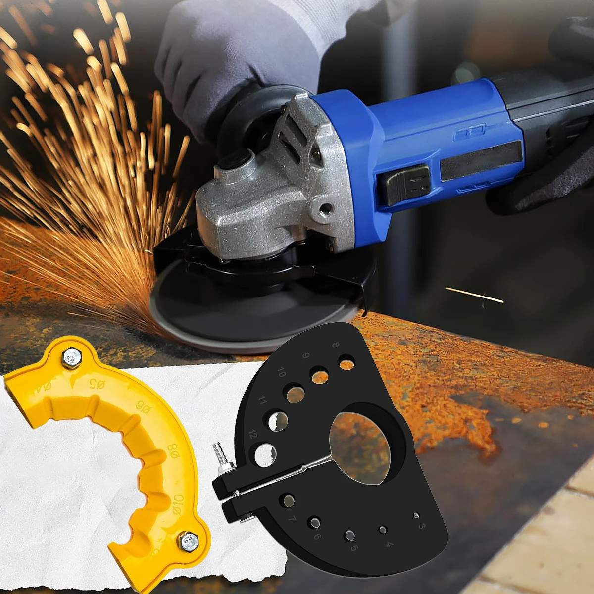 Nuova punta da trapano multifunzionale, affilatrice per coltelli per perforazione a percussione elettrica, strumento di molatura angolare multiuso