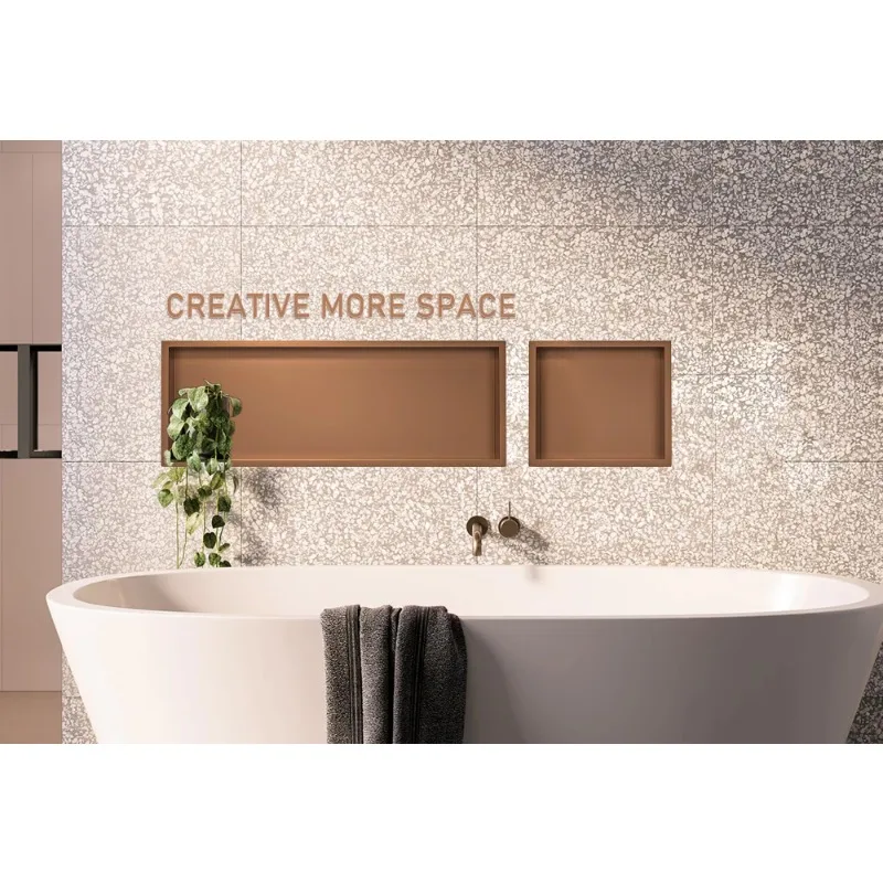 طلاء PVD ذهبي وردي غير لامع 304 من الفولاذ المقاوم للصدأ ملحقات الحمام على الحائط #5