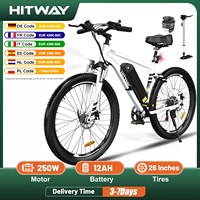 Electric bike HITWAY, electric MTT with removable Lithium battery 36V12Ah, city e-bike with 7 speeds, motor 250W