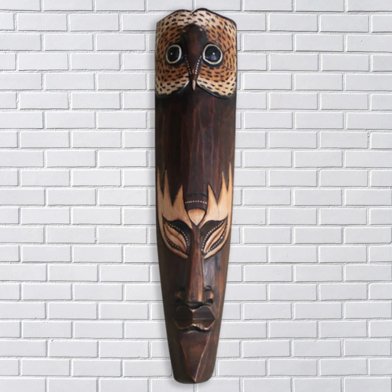 Solid Wood Mask For Wall Decoration African Facebook Bar Ktv Restaurant Wall Hanging Thai Woodcut Decoration