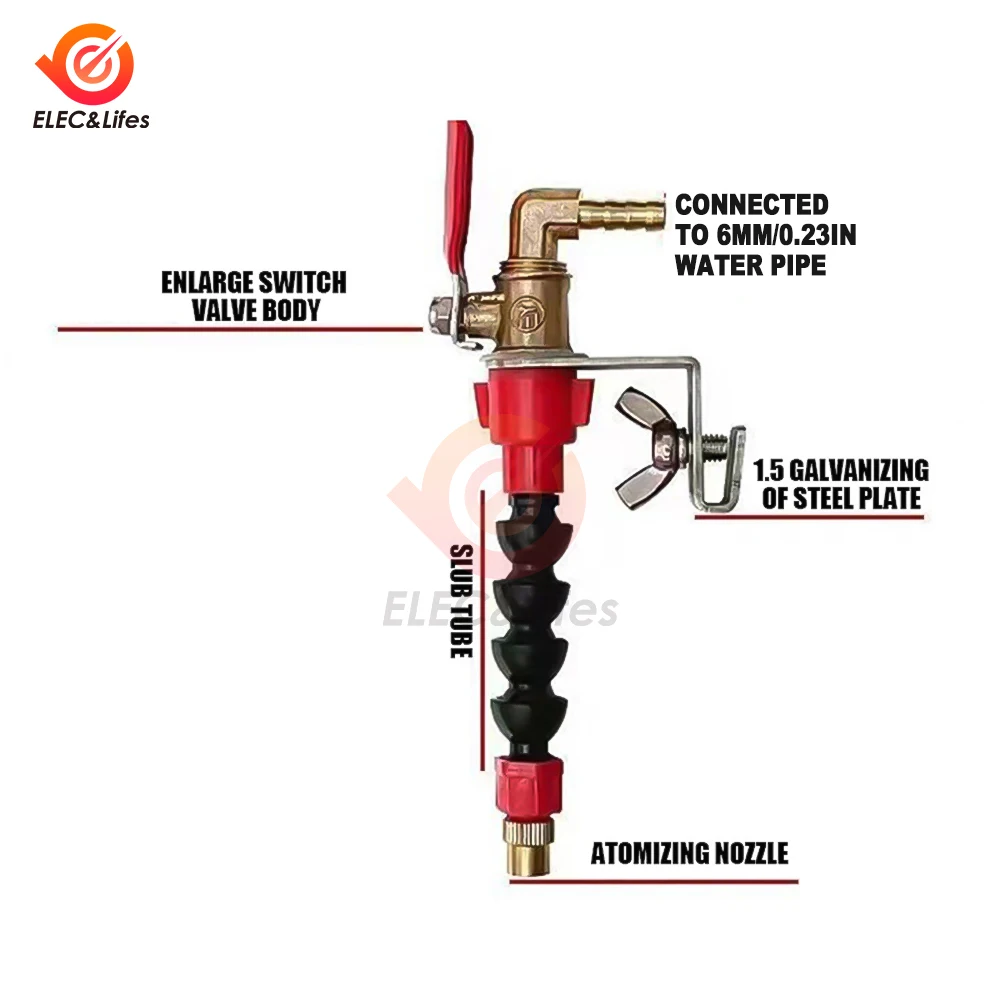 Nozzle Coolant Dust Remover Water Sprayer System Misting Dust-Proof for Marble Brick Tile Cutting Machine Angle Grinder Cutter