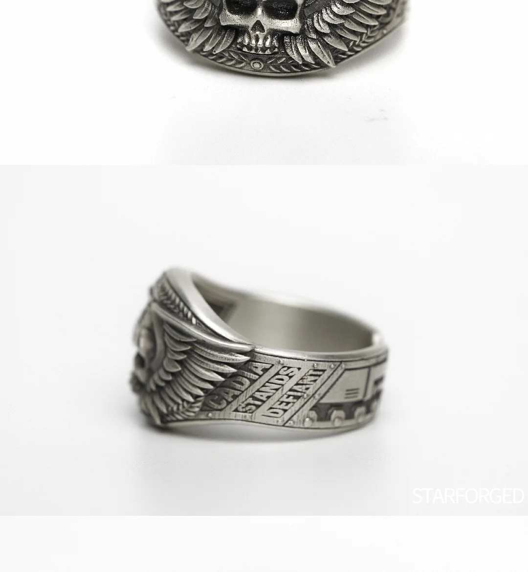 [Starforged] Warhammer 40K Star Army Cadian Glory Guard Ring Silver Ring Christmas Gift