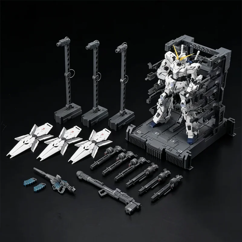 

Supa Mgex 1/100 Unicorn Restored Model With Led Shield Cage Parts Assembled Figure Hobby Desktop Collectible Decor Ornament Gift