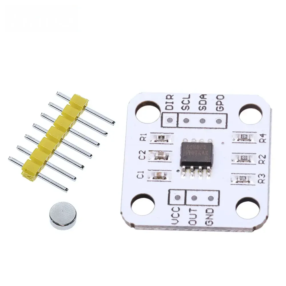 Encoder Magnetik – Modul Sensor Pengukuran Sudut Induksi Magnetik Presisi Tinggi 12-Bit (3.3V)