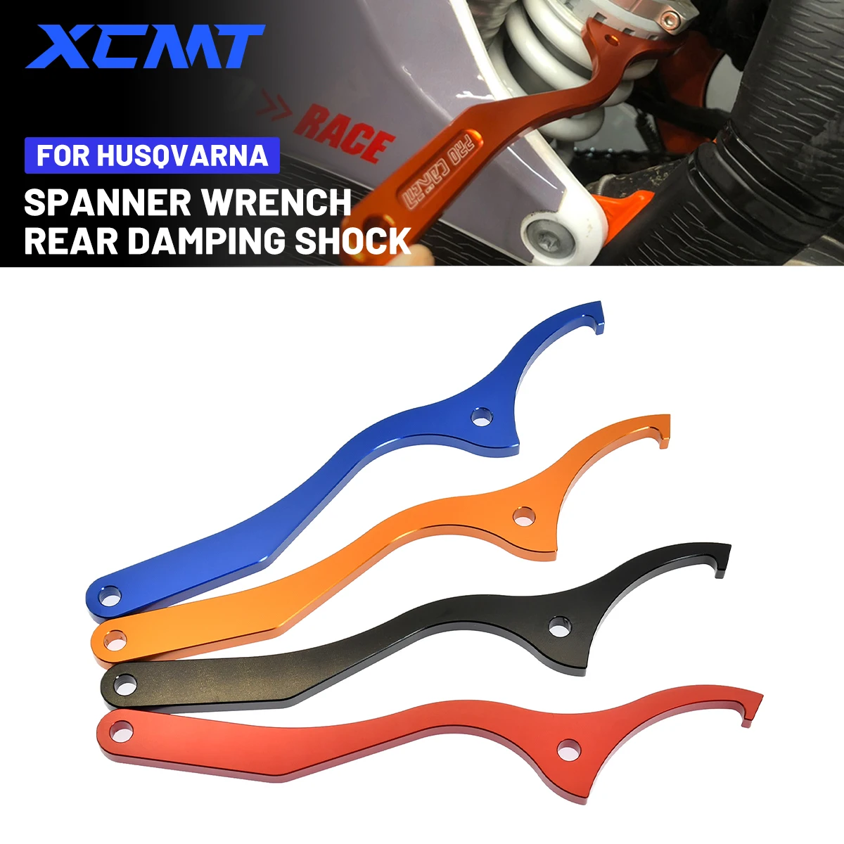 

For Husqvarna FE FC TC TE 125 250 300 350 450 501 2014-2023 Motocross CNC Aluminum Rear Absorber Suspension Shock Spanner Wrench