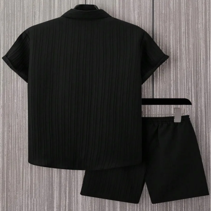 2026 Sommer Neuheit Herren 2-teiliges Set Kurzarmhemd & Shorts – Leicht, Atmungsaktiv, Lässig, Streetwear, Trendig für Alltag & Urlaub – Detail 7