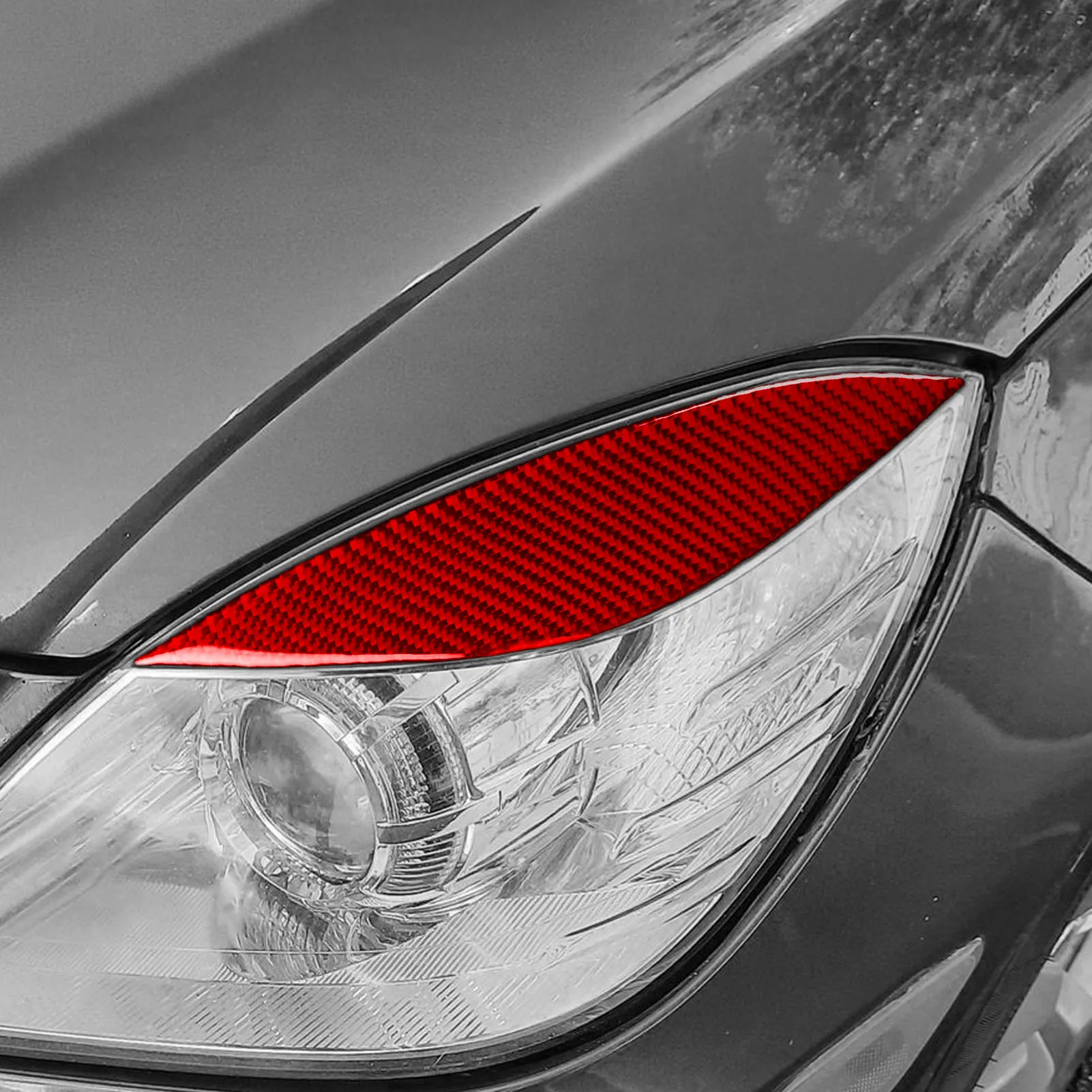 Carbon Fiber Sticker For Mercedes-Benz E-Class W212 S212 2011 2012 2013 2014 2015 Lamp Eyebrows Decal Gift for Car Lover