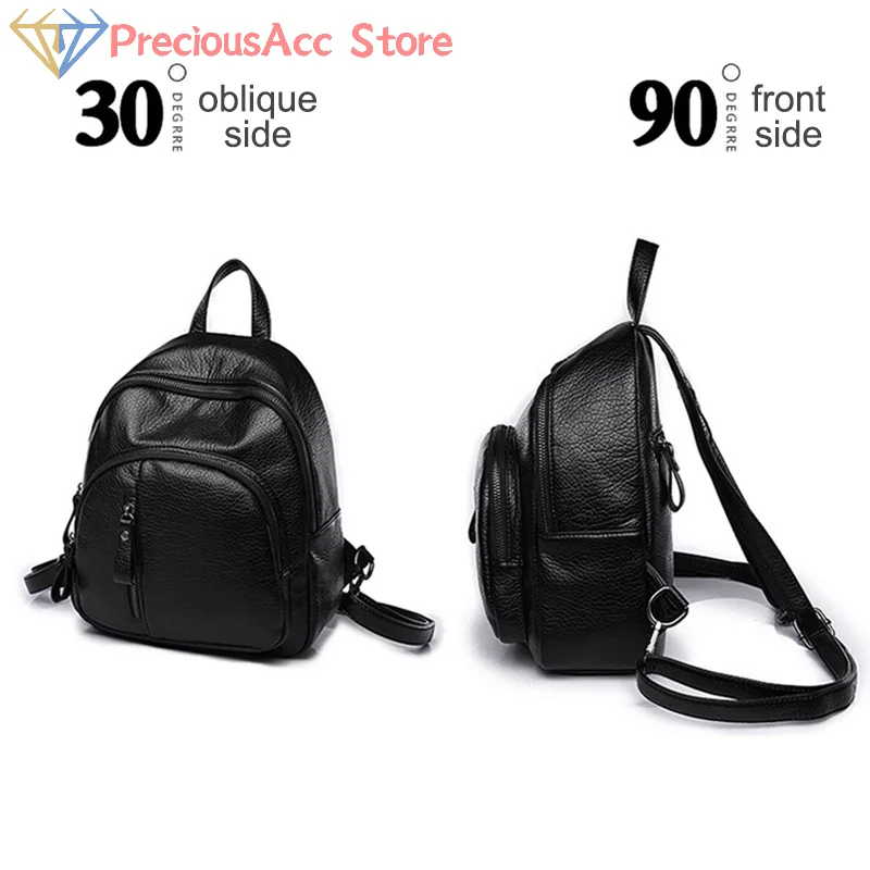 Women's Mini PU Leather Backpack, Vintage Anti Theft Shoulder Bag for Travel and School, Compact Daypack for Girls and Outings