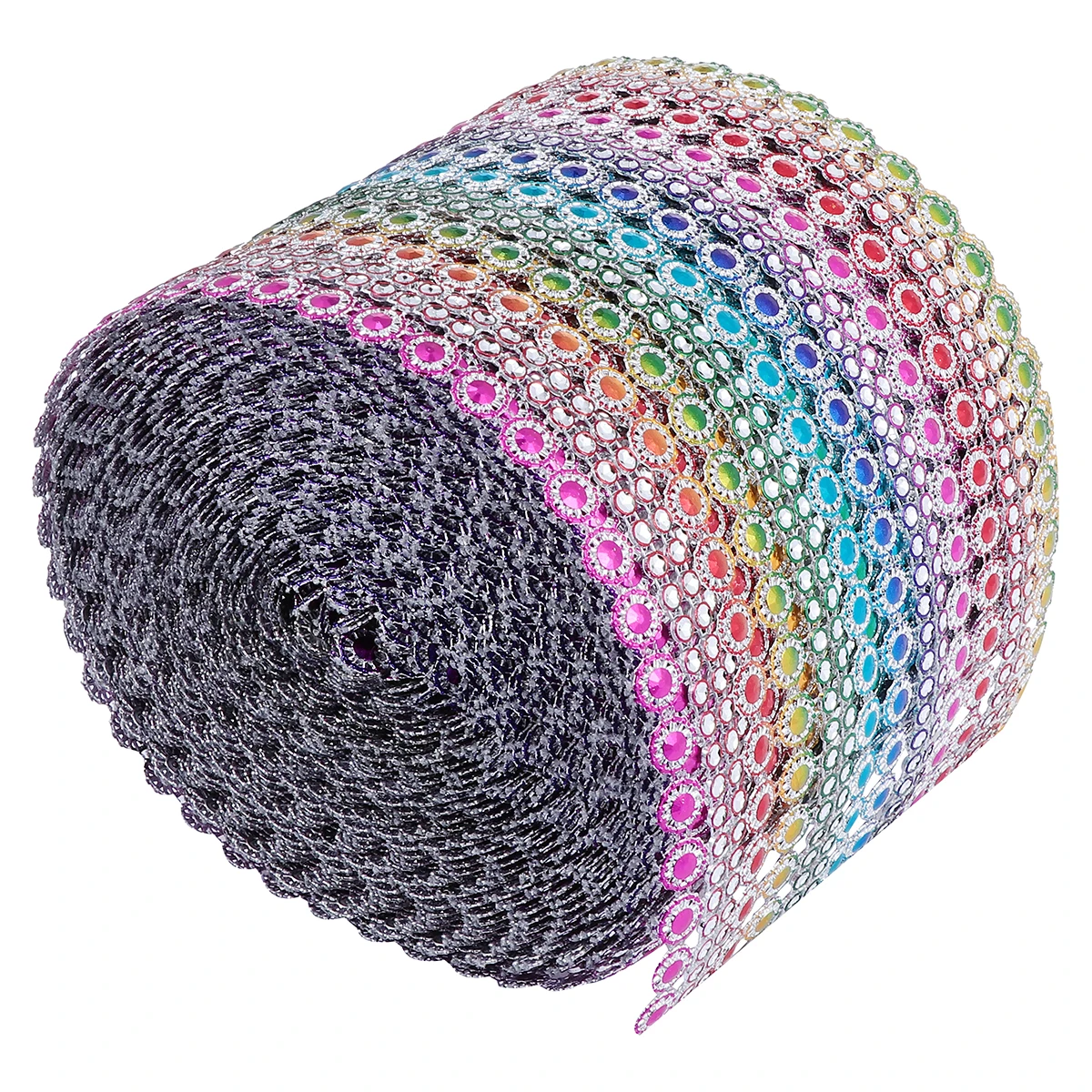 

Plastic Drill Wire Mesh Diamond Accessories 16 Rows Small Plum Blossom Decoration Trim Net Wedding Sewing Process