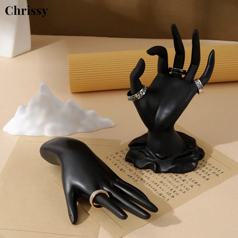 OK Gesture Ring Hand Holder,Jewelry Display Stand Hand Holder for Rings Bracelets Photo Props,Home Decoration