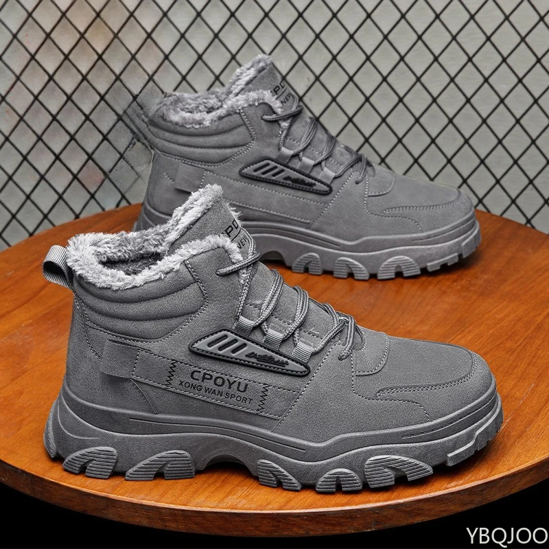가을 겨울 신상 패셔너블 다용도 하이탑 남성 신발 새로운 따뜻한 면화 부츠 편안한 캐주얼 미니멀리스트 남성 부츠