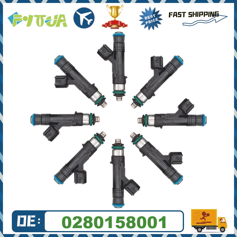 

8шт Топливная форсунка 0280158001 Для FORD E-150 E-250 E-350 E-450 5,4 л РАСШИРИТЕЛЬНО 5,4 л 2L1E-A5C 822-11167N Сменная насадка Bico