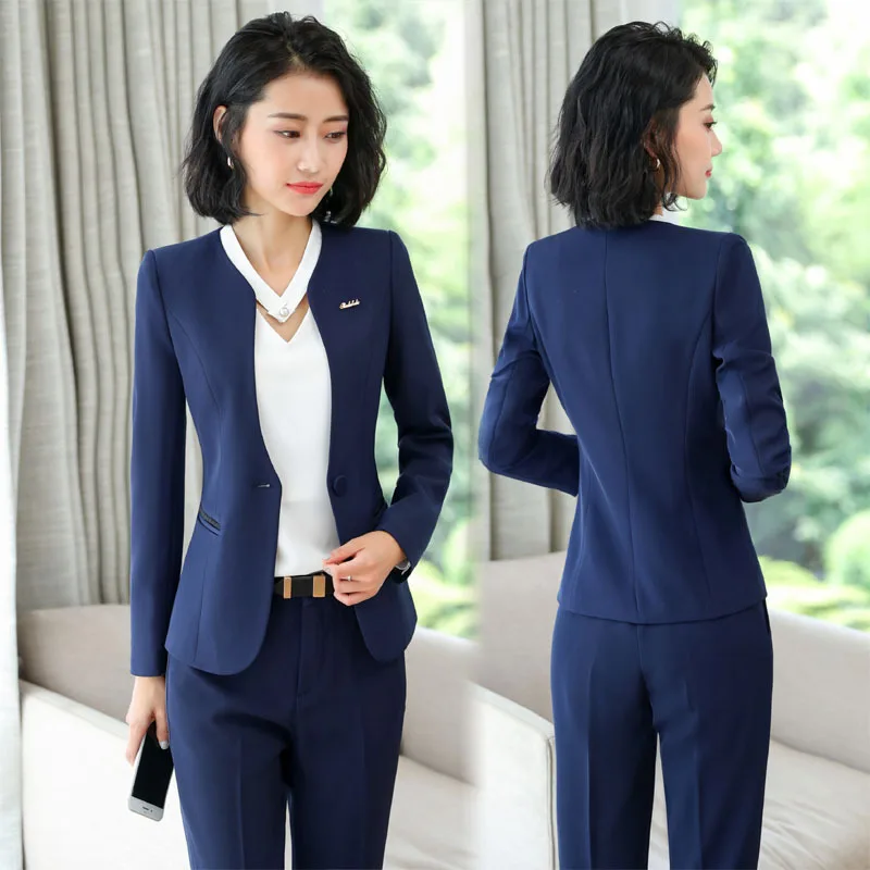 1903 Long Sleeve Elegant Women\'s Business Wear Professional Skirt Suit Work Clothes Large Size Suit Business Formal Wear Work Cl