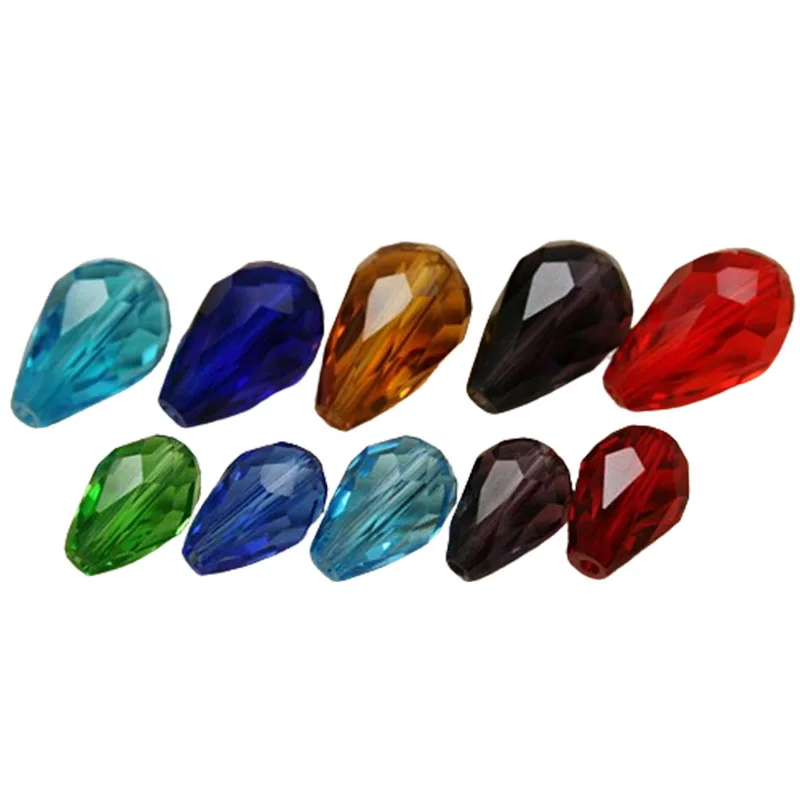 8x11mm/10x15mm Waterdrop Austrian Crystal Beads 10pcs Plating Teardrop Glass Bead For Jewelry Making Bracelet DIY Necklace