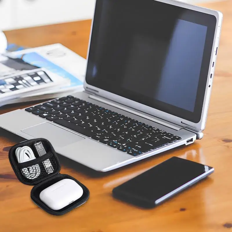 Portable Mini Hard Shell Digital Gadgets Storage Boxes Bag Artificial Leather Earphone Charger Case Data Cable U Disk Organizer