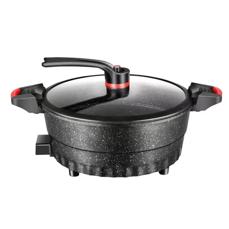 Micro Pressure Cooker,Multifunctional Plumpy Non-Stick Medical Stone Micro Pressure Pot Electric Cooker Electric Frying Pan