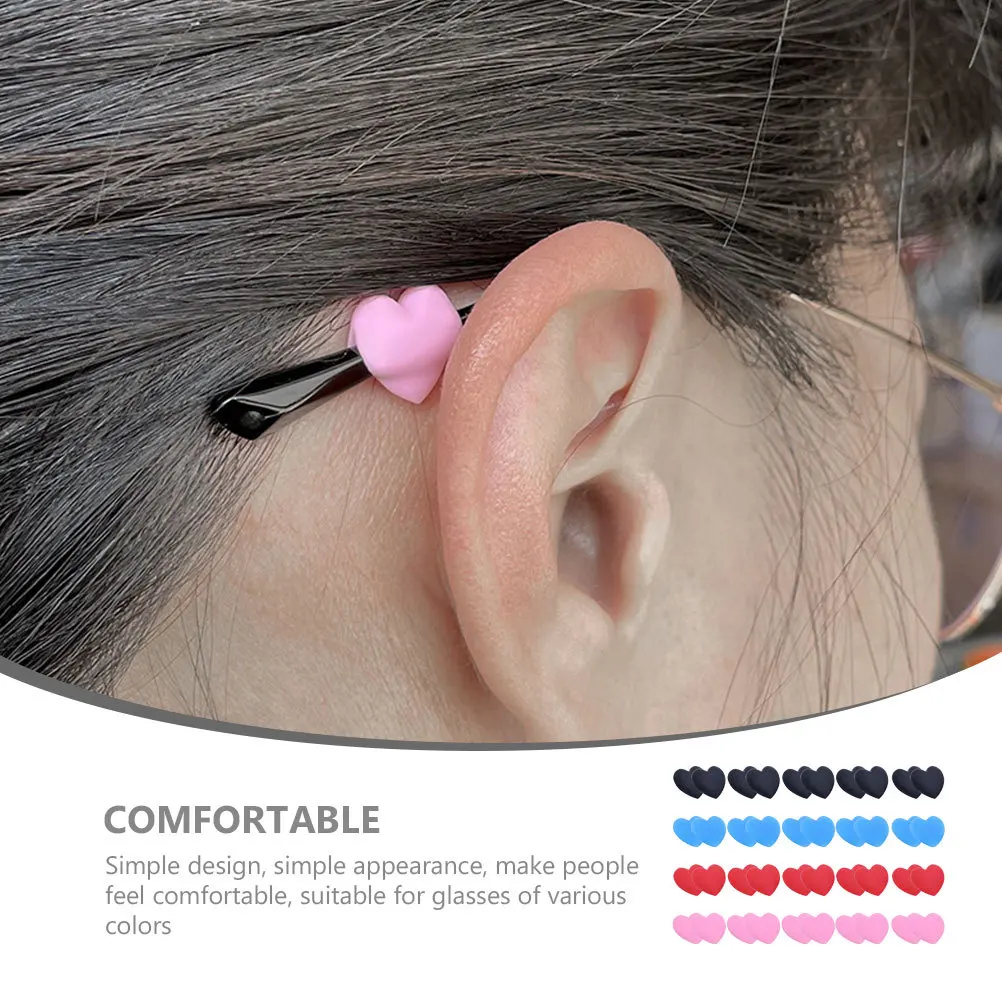 

20Pairs Anti-Slip Glasses Ear Hooks Silicone Ear Grips Prevent Slipping Glasses Holder for Eyeglasses Suitable for Work