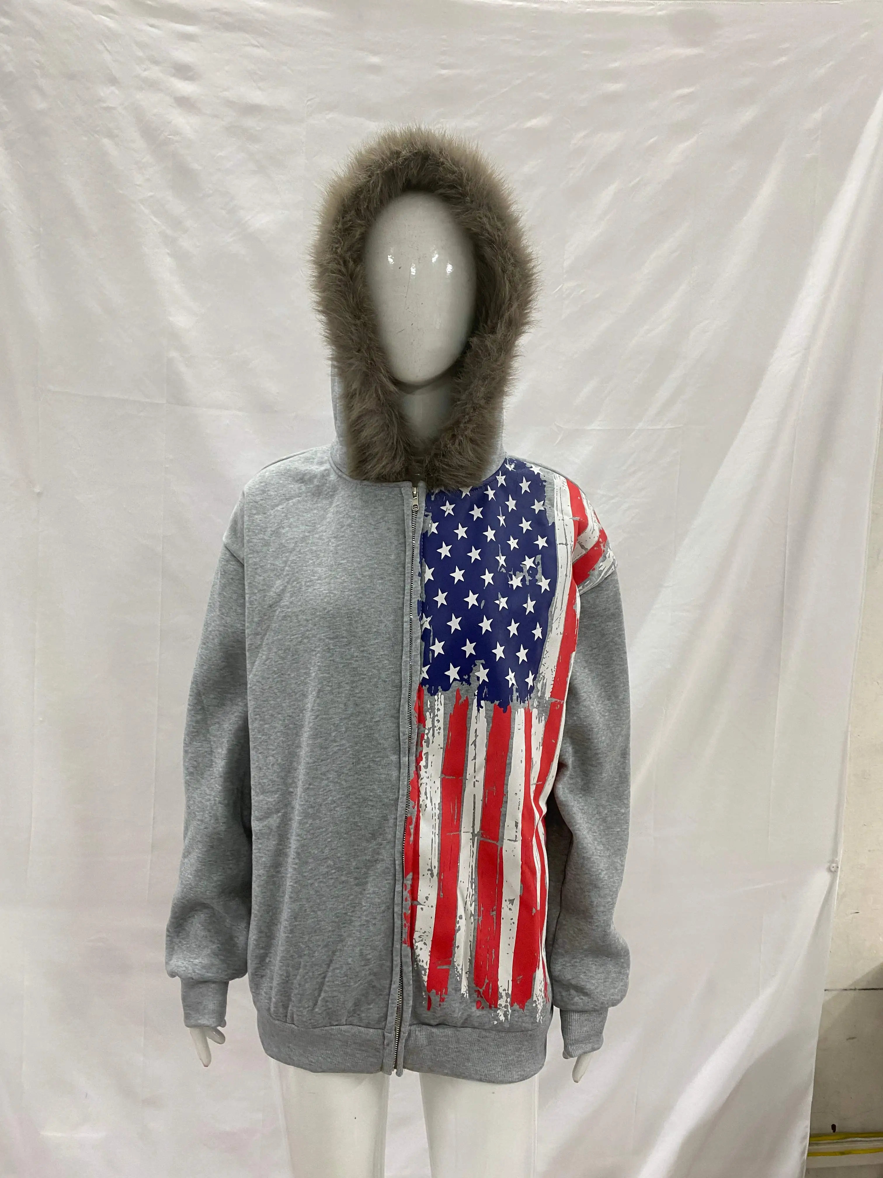 Autumn and Winter Women's Fashion Single Item Top Gothic Harajuku Ins American Retro Trendy Zipper Hoodie Sweatshirt Y2k Clothin