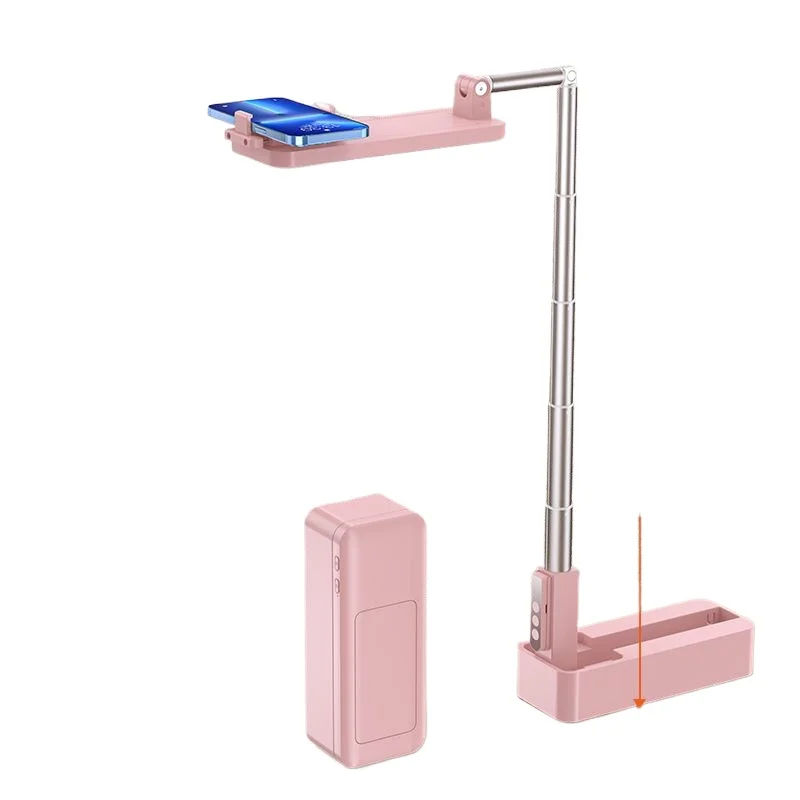

Mobile phone overhead shooting rotatable bracket live broadcast integrated filling light 360 degrees overhead shooting folding