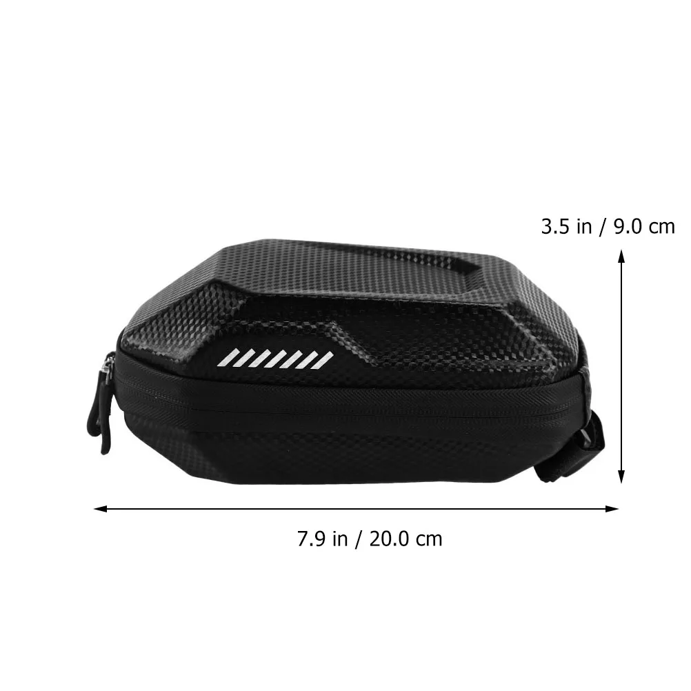 

1Pcs Bike Tail Bag Waterproof Carbon Eva Shell Snap Lock Design Reflective Side Strip Large Capacity Bicycle Saddle Tool Storage