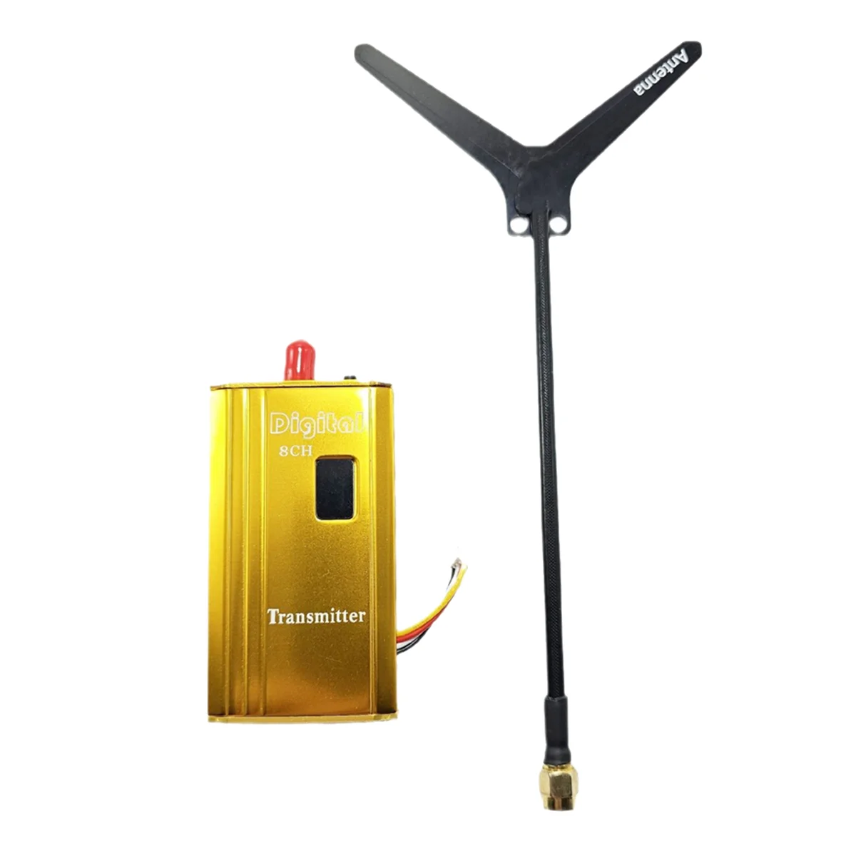 1.2G 1.5W FPV VTX+Antenna 8CH 1500mA Audio Video Transmitter for FPV Quadcopter RC Drone_A02I