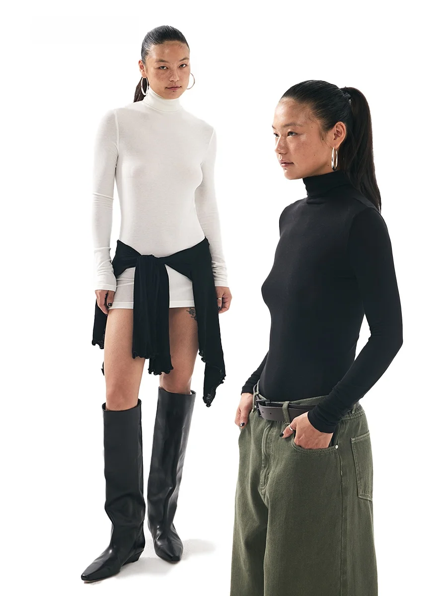 

EMM Silk Acetate High Ne Base Layer Comfortable Wear Underwear entials Long Sve Slim Fit Commute Sle Winter Collection