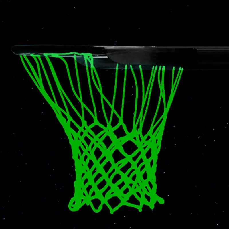 

Night Basketball Net 12 Loops Anti Whip Rim Net Heavy Duty Basketball Net For Standard Indoor Outdoor Rims Long Lasting Durable