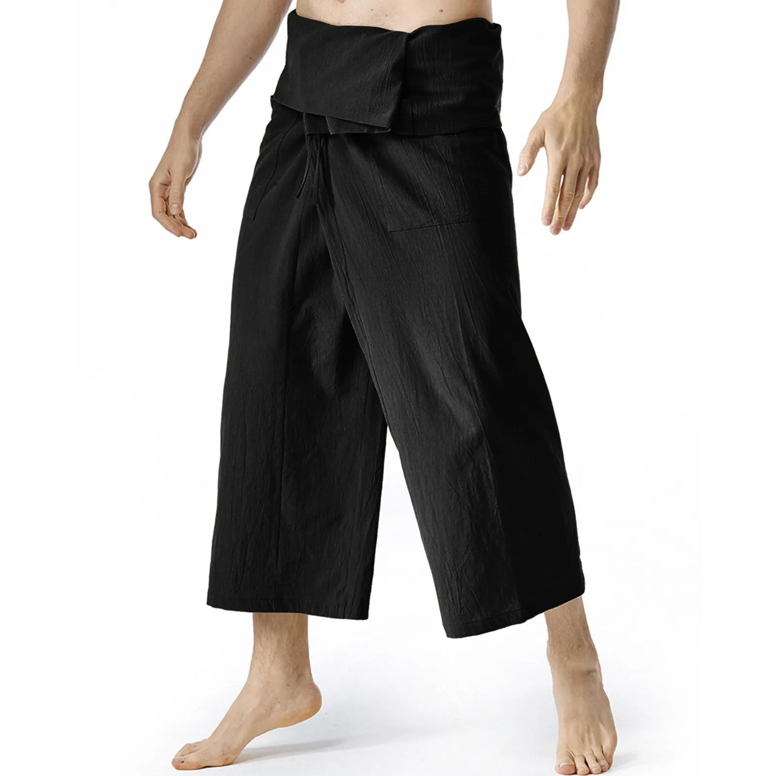 New Summer Daily Thai Fisherman Linen Pants Men's Women's Loose Yoga Pirate Harem Pants Baggy Hosen Homewear Quick-Dry Trousers