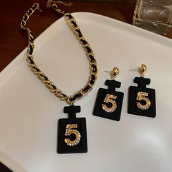 Crystal Earrings for Women Ins Style Necklace  Designer