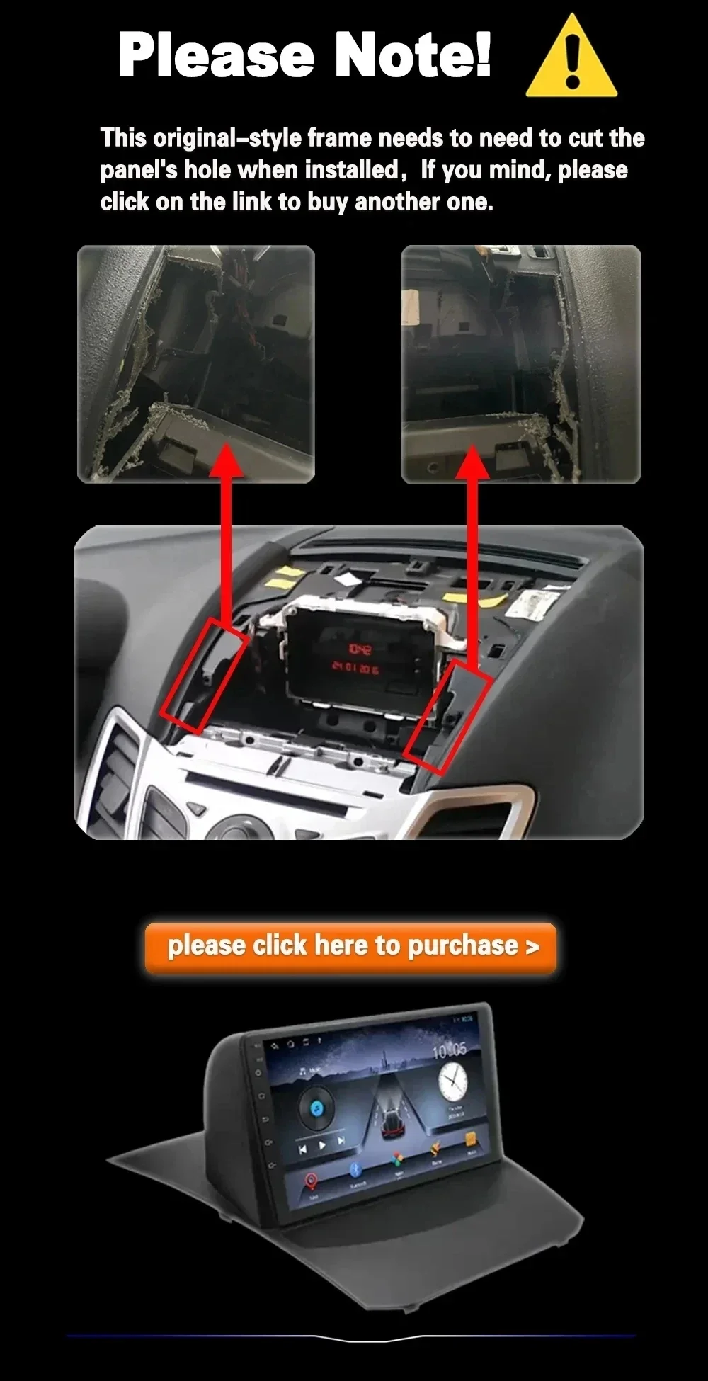 Android 16 Car Radio For Ford Fiesta MK6 MK7 2009 - 2017 Carplay Android Auto Stereo Player GPS Navigation Wifi Video Autoradio