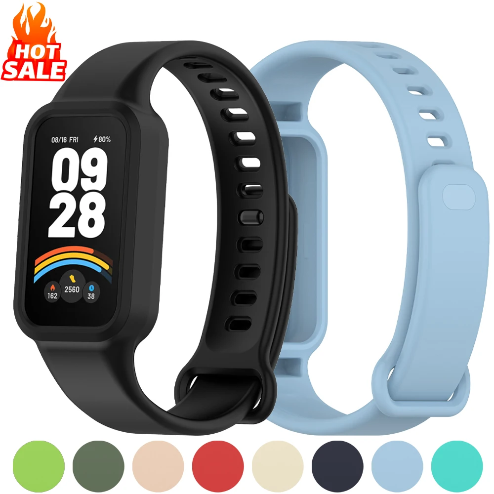 

Silicone Strap For Redmi band 3 SmartWatch WatchBand Wristbands Bracelet For Xiaomi Band 9 Active Strap Wriststrap Accessories